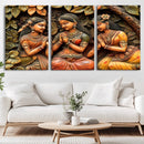 Indian Woman Statue Wall Art Canvas Print