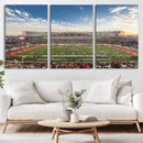 Framed Houston Cougars Football Team Print - Houston TDECU by MyGreatCanvas | Canvas Wall Art Prints | Photo Prints & Wall Decor