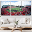 Cincinnati Bearcats Football Team Print - Nippert Stadium Wall Art Canvas Print