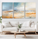Abstract Landscape Wall Art Canvas Print - Warm Tones of