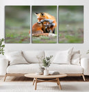 Heartwarming Fox and Baby Cub Wall Art | Ready to Hang