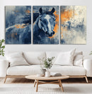 Abstract Blue Horse Wall Art Print Canvas | Horse Wall Art by MyGreatCanvas | Canvas Wall Art Prints | Photo Prints & Wall Decor