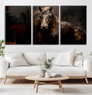 Abstract Black Horse Canvas Print for Farmhouse Wall Art | by MyGreatCanvas | Canvas Wall Art Prints | Photo Prints & Wall Decor