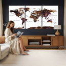 World Map Canvas Print – Detailed Map of the World Wall Art