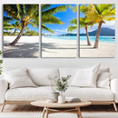 Blue Beach and Sea Wall Art Canvas Print by MyGreatCanvas | Canvas Wall Art Prints | Photo Prints & Wall Decor