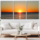 Golden Horizon Sunset Over Ocean Wall Art Canvas Print – by MyGreatCanvas | Canvas Wall Art Prints | Photo Prints & Wall Decor