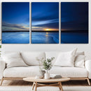 Blue Sunset Ocean Canvas Wall Art Print – Serene Coastal by MyGreatCanvas | Canvas Wall Art Prints | Photo Prints & Wall Decor