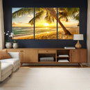 Beach Sunset Canvas Wall Art Print - Tropical Beach Canvas by MyGreatCanvas | Canvas Wall Art Prints | Photo Prints & Wall Decor