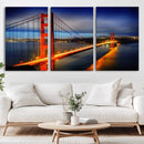 Large Wall Art San Francisco Canvas Print - Wonderful Golden