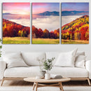 Autumn Mountain Foggy Landscape Wall Art Canvas Print | by MyGreatCanvas | Canvas Wall Art Prints | Photo Prints & Wall Decor