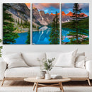 Canadian Rockies Moraine Lake Wall Art Canvas Print, Pine