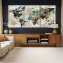 Framed Vintage World Map Wall Art – Abstract Map Canvas by MyGreatCanvas | Canvas Wall Art Prints | Photo Prints & Wall Decor