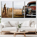 Old Rustic Classic Car Wall Art Canvas Print