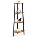 4-Tier Corner Shelf Metal Storage Rack Domestic Bookcase by LJGDeals