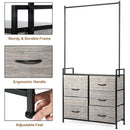 5 Fabric Drawers Dresser with Metal Frame and Wooden Top by LJGDeals
