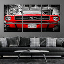 Red Mustang Car Wall Art – Framed Classic Vehicle Canvas by MyGreatCanvas | Canvas Wall Art Prints | Photo Prints & Wall Decor