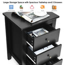 Set of 2 Nightstand End Beside Table Drawers by LJGDeals