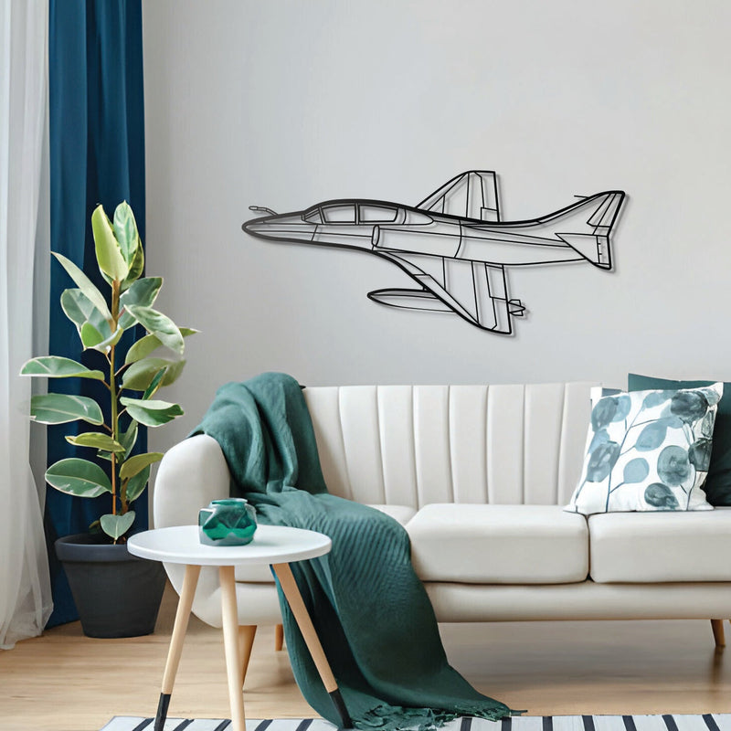 TA-4J Skyhawk Angle Metal Aircraft Wall Art - NCP0198