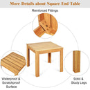 Wooden Square Patio Coffee Bistro Table by LJGDeals