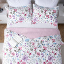 Kasentex Spring Floral Quilt Set - Lightweight & Reversible - Cozy & Stylish Bedding - Machine Washable, Room Decor, Graduation Gifts