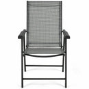 Set of 2 Outdoor Patio Folding Chairs-Gray by LJGDeals