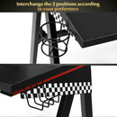 Ergonomic Computer Gaming Desk with Cup Holder and Headphone Hook by LJGDeals