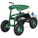 Extendable Handle Garden Cart Rolling Wagon Scooter by LJGDeals