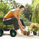 Heavy Duty Garden Cart with Tool Tray and 360 Swivel Seat by LJGDeals