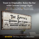 Basement Bar And Lounge Sign X