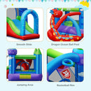 Kids Inflatable Bounce House Dragon Jumping Slide Bouncer Castle with 740W Blower by LJGDeals