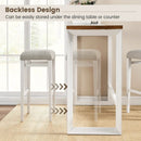 2 Pieces 24.5/29.5 Inch Backless Barstools with Padded Seat Cushions by LJGDeals