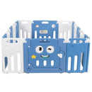16-Panel Foldable Baby Playpen Kids Activity Centre-Blue by LJGDeals