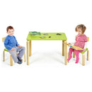 3 Piece Kids Wooden Activity Table and 2 Chairs Set by LJGDeals