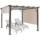 10 x 10 Feet Metal Frame Patio Furniture Shelter-Beige by LJGDeals