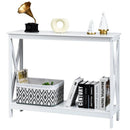 2-Tier Console X-Design Sofa Side Accent Table by LJGDeals
