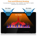 30-Inch Recessed Ultra Thin Electric Fireplace Heater with Glass Appearance by DirectDeals