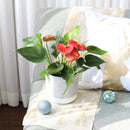 6 inch Reed Grey Round Cement Planter