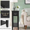 End Table Bedside Sofa End Table Narrow Nightstand with Wooden Legs by LJGDeals