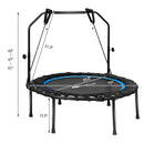 40 Inch Foldable Fitness Rebounder with Resistance Bands Adjustable Home by LJGDeals