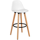 2 Pieces Mid Century Barstool 28.5 Inches Dining Pub Chair by LJGDeals