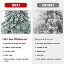 7.5 Feet Snow Flocked Artificial Christmas Tree by LJGDeals