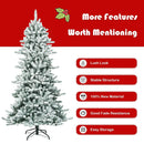 7 Feet Snow Flocked Slim Artificial Christmas Fir Tree by LJGDeals