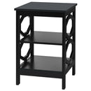 3-tier Nightstand Sofa Side End Accent Table-Black by DirectDeals