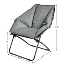 Oversized Foldable Leisure Camping Chair with Sturdy Iron Frame by LJGDeals