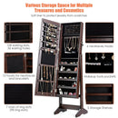 Jewelry Cabinet Stand Mirror Armoire with Large Storage Box by LJGDeals