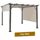 16' x 8' 2Pcs Universal Replacement Canopy for Pergola Structure Sun Awning-Brown by LJGDeals