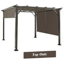 16' x 8' 2Pcs Universal Replacement Canopy for Pergola Structure Sun Awning-Brown by LJGDeals