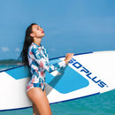 10 Feet Inflatable Stand Up Paddle Board 6 Inches Thick with Backpack Leash Aluminum Paddle by LJGDeals
