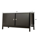 TV Stand Modern Entertainment Cabinet with Sliding Doors-Dark Brown by LJGDeals