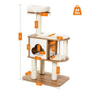 46 Inch Wooden Cat Activity Tree with Platform and Cushions by LJGDeals